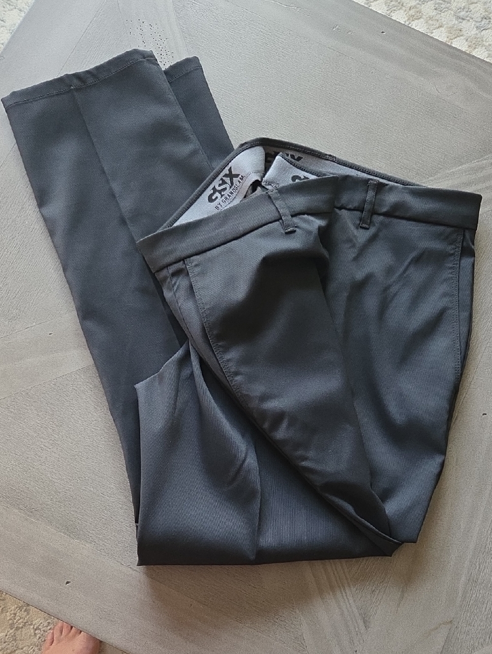 GSX Grand Slam Men's Black Dress Slacks 34 X 30